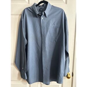 Vantage Men's XL‎ Blue Shirt Delta TechOps Long Sleeve Button Down